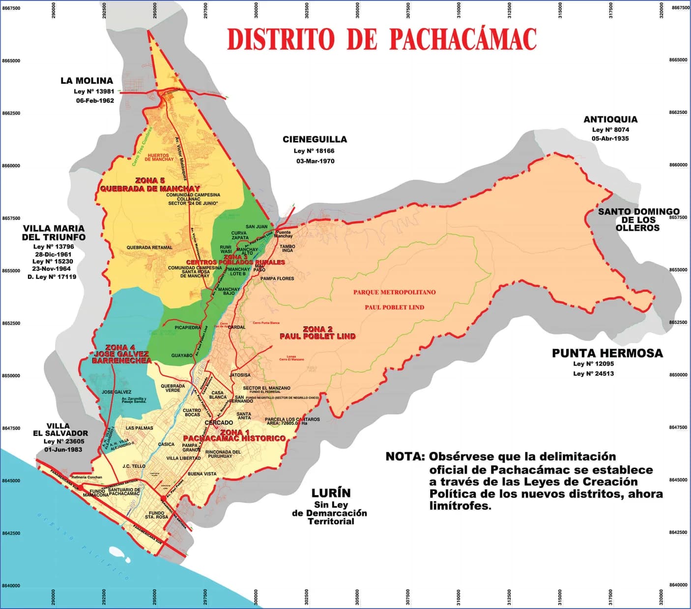 Recuperación de nuestra área limítrofe — Límites y titulación